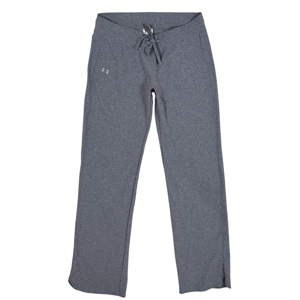 UNDER ARMOUR Womens HeatGear Heathered Blue Dolphin Hem Bootcut Yoga Pants Small